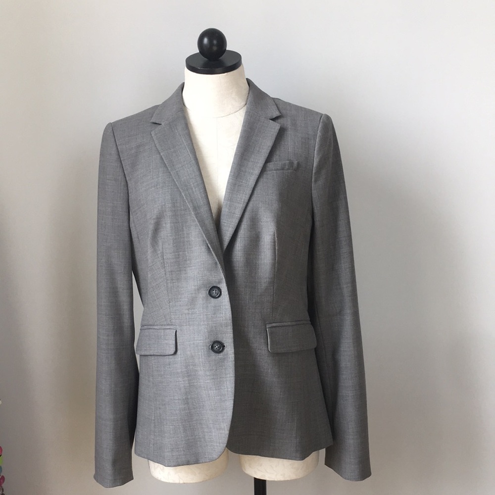 Banana Republic Light Gray Tailored Women's Blazer